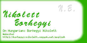 nikolett borhegyi business card